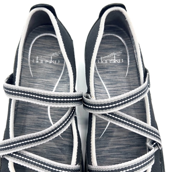 Dansko Hazel Black Mary Jane Suede Mesh Comfort Shoes Size 39 - Picture 5 of 13